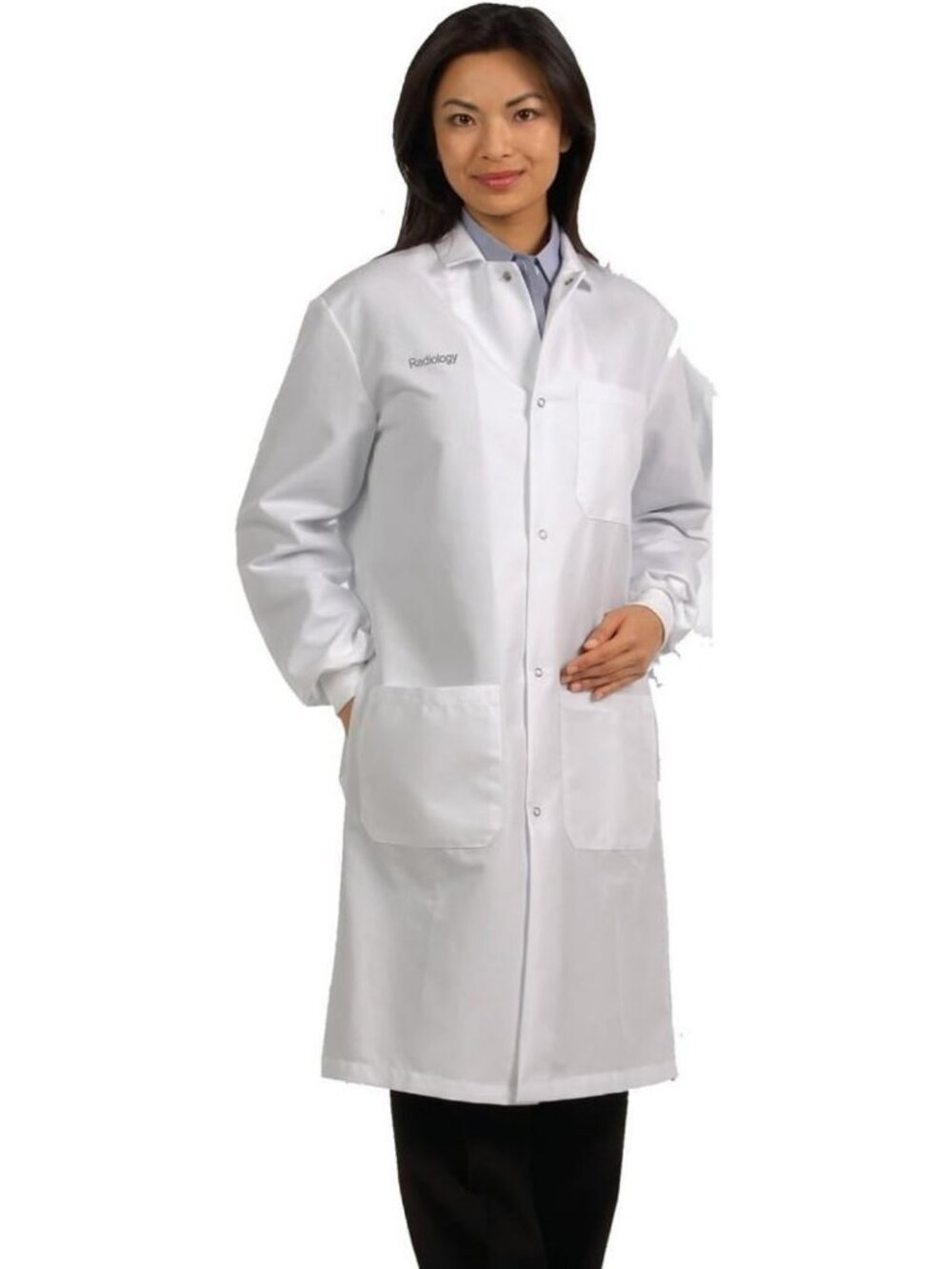 Unisex Snap Front Lab Coat for Adults - Stylish, Durable, Medical & Workwear